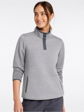L.L. Bean Women's Airlight Light Gray Pullover Sweater